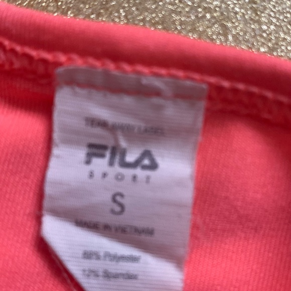 Neon Coral FILA Workout Racerback Tank Top - Picture 4 of 4